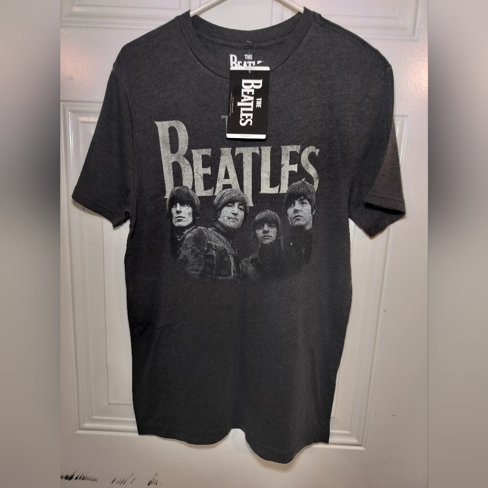 The Beatles 1965 American Tour Graphic T-Shirt Black Gray Size S New with Tags
